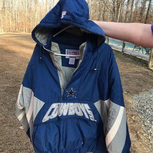 Pro Line Authentic Starter Cowboys Half Zip Jacket Size XL